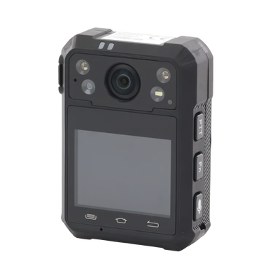 [DS-MCW40B/128G/GLE] Body Camera Portátil / Grabación a 1920 × 1080p / Pantalla Frontal 1.77" TFT / Conexión Remota 4G / WiFi / GPS / Fotos de Hasta 40 Megapixel / IP68 / H.265 / 128 GB de Almacenamiento / Microfono Integrado