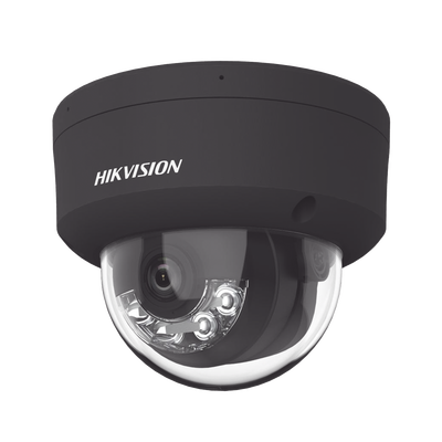 [DS-2CD2143G2-LIS2U(BLACK)] Domo IP 4 Megapixel / Color Negro / Lente 2.8 mm / Dual Light (30 mts Luz Blanca + 30 mts IR) / 2 Micrófonos Integrados / ACUSENSE / Exterior IP67 / IK10 / WDR 120 dB / PoE / ONVIF / Micro SD / Metal / ACUSEARCH