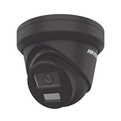 [DS-2CD2343G2-LI2U(BLACK)] [Dual Light + 2 Micrófonos de Doble Matriz] Turret IP 4 Megapixel / Color Negro / Lente 2.8 mm / 30 mts Luz Blanca + 30 mts IR / ACUSENSE / Exterior IP67 / WDR 120 dB / PoE / ONVIF / Micro SD / Metal / ACUSEARCH