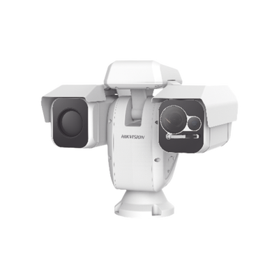 [DS-2TD6267-100C4L/WY] PTZ Punta de Poste IP Dual / Lente Térmico 100 mm (640 X 512) / Lente Óptico 56X Zoom (4 MP) / 800 mts IR Laser / 36 VCC / IP66 / Recubrimiento Anticorrosivo 