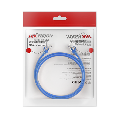 [DS-1NP6UEC0-100-B] Cable de Parcheo (Patch Cord) / UTP / Cat. 6 (24 AWG) / 1 Metro (3.28 Pies) / Color Azul / Ideal para PoE+ / Interior