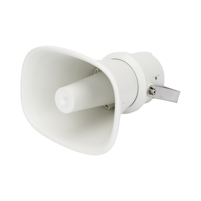 [DS-QAZ1325G1T(C)] Bocina (Altavoz IP ) | Tipo Trompeta | 25 Watts | 24VCD | Exterior IP67 | Metal | Entrada de alarma | Voceo en tiempo real | Calendarización de audios | Síntesis de Voz (TTS)
