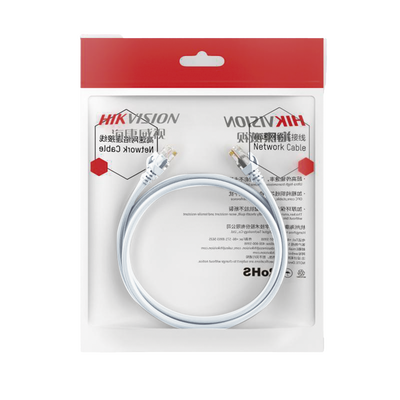 [DS-1NP6UEC0-050-W] Cable de Parcheo (Patch Cord) / UTP / Cat. 6 (24 AWG) / 0.50 Metros (1.64 Pies) / Color Blanco / Ideal para PoE+ / Interior