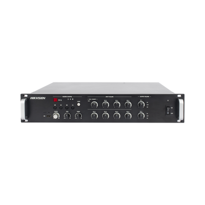 [DS-QAZ1A500G1-VB2] Amplificador de audio | 2 zonas de 250W  | 100V/70V | Calendarización de eventos | Biblioteca de Materiales de Audio | Entrada de Alarma | Hik-connect /Hikcentral profesional 