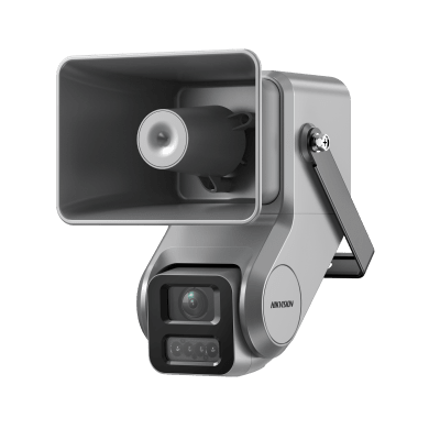 [DS-QACAM07G1-4LIZSU] Cámara IP 4 Megapixel + Bocina IP Integrada / Lente Motorizado 2.8 a 12 mm / 7 Watts de Potencia / Exterior IP67 / PoE+ / Metal / DualLight (50 mts IR 20 mts Luz Blanca) /2 Micrófonos Integrados / MicroSD