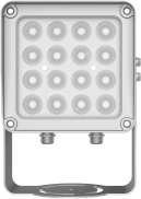 [DSTL2000C/L3/E] Lampara IR de Luz Continua / 16 Lámparas LED / Distancia Efectiva 16 a 25 metros / Cobertura 40° / Exterior IP66