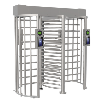 [DS-K3H4420-120/PG-DM60] Torniquete DOBLE (2 Carriles) de Cuerpo Completo Bidireccional / Exterior / Acero Inoxidable SUS304 / 30 Personas por Minuto / Compatible con Reconocimiento Facial (Terminal no Incluida)