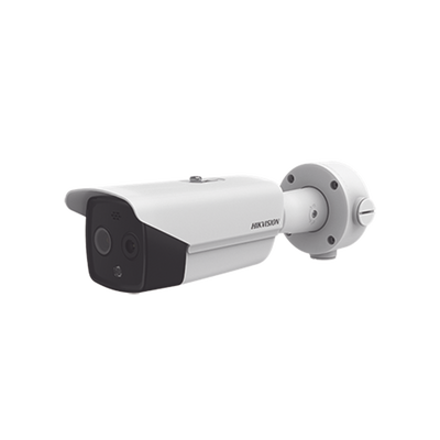 [DS-2TD2617-6/QA] Cámara Bala IP Termográfica / Medición de Temperatura -20°C a 150°C / Alta Resolución Térmica 160 x 120 / Alarma por Excepción de Temperatura / Análisis de Video (VCA) / Óptica 5 MP / IP67