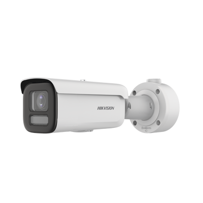 [DS-2CD3647G2T-LZS(C)] Bala IP 4 Megapixel / Imagen a Color 24/7 / Lente 2.8 - 12 mm / Luz Blanca 60m / WDR 130dB / Exterior IP67 / IK10 / Captura Facial / Videoanaliticos / AcuSense