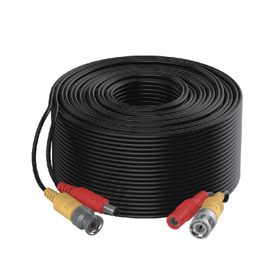 [DS-1LH1S2C-10] Cable Coaxial Siames (Mini RG59) + Alimentación / 10 Metros (32.81 Pies) de Distancia / CCA / Soporta 1080p (2 Megapixel) hasta 4K (8 Megapixel) / Uso Interior y Exterior