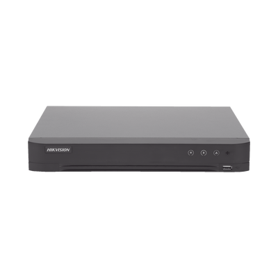 [IDS-7216HQHI-M1/FA] DVR 16 Canales TurboHD + 8 Canales IP / 4 Megapixel / Acusense (Evita Falsas Alarmas) / Audio por Coaxitron / Reconocimiento de Rostros (Base de Datos) / 1 Bahía de Diso Duro / H.265+