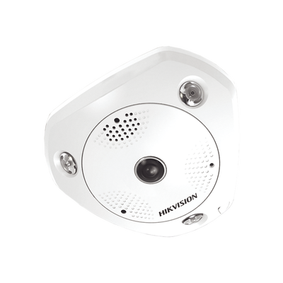 [DS-2CD6365G0E-IS(B)] Fisheye IP 6 Megapixel / 180° - 360° / DEWARPING / WDR 120 dB / Uso en Interior / 15 mts IR / Entrada y Salida de Audio y Alarma / Múltiples Vistas  / MicroSD