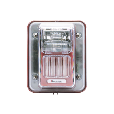 [WHEC24-75WR] Sirena Estrobo, Para Intemperie, Montaje en Muro, Color Rojo (0500-05860)