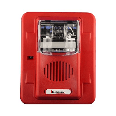 [HEC3-12WR] Sirena Estrobo, 12 Vcd, Multi-Candela 15 hasta 110 cd, Montaje En Pared, Color Rojo, Serie HEC3 (0500-05980) Hochiki