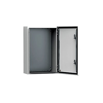 [MAS0504026R5] Gabinete de Uso Exterior MAS 500 x 400 x 260 mm NEMA 4/12/13; IP66; IK10 de Acero Dulce 1.5 mm con Platina de Montaje Incluida Color Gris Claro