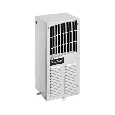 [T150116G100] Aire Acondicionado Compacto Para Exterior, Uso en Gabinetes de Telecomunicaciones de Grado Industrial, Frío T15, 800 BTU, 115 Vca, de Acero, Color Gris
