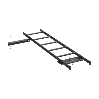 [E45RUBKIT] Kit de Conexión de Rack a Pared, Con Escalerilla de 1.3 m de Largo y 12 in de Ancho, de Acero, Color Negro