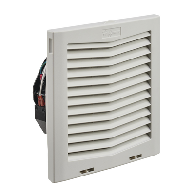 [HF1016414] Ventilador Con Filtro de Montaje Lateral HF10, Con Flujo de Aire de 159 CFM, 115 Vca, Color Gris Claro 