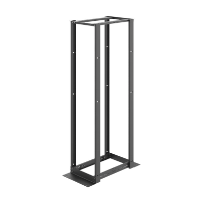 [E4DR19FM45U] Rack de Cuatro Postes Estándar de 19", Rieles Numerados y Roscados #12-24, Profundidad Ajustable de 450 a 1050 mm, 45 Unidades de Rack, Color Negro