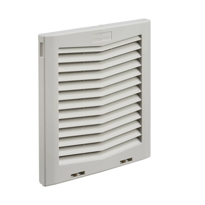 [HG1000404] Rejilla de Escape Para Ventilador con Filtro HG, Protección IP54, Compatible con Ventiladores HF10 de 10 in, De Plástico, Color Gris Claro