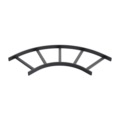 [L90HB12BLK] Accesorio de Escalerilla Sección Horizontal de 90º, 12 in de Ancho, de Acero, Color Negro