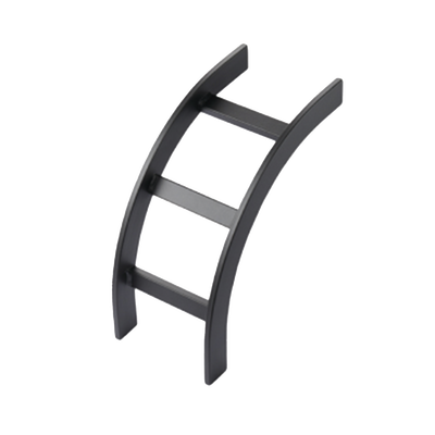 [LOB12BLK] Accesorio de Escalerilla Curva Vertical (Bajada) Exterior, 12 in de Ancho, de Acero, Color Negro
