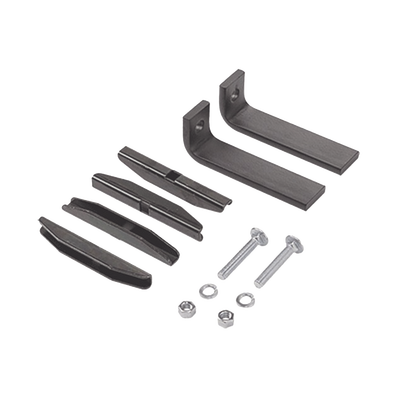 [LFKB] Kit de Accesorios Para Fijar a Piso en Vertical a Escalerilla Recta, de Acero, Color Negro