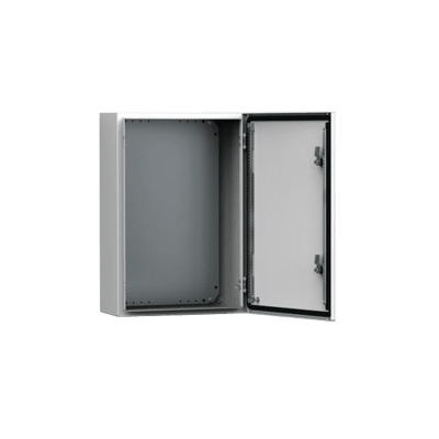 [MAS0604021R5] Gabinete de Uso Exterior MAS 600 x 400 x 240 mm NEMA 4/12/13; IP66; IK10 de Acero Dulce 1.5 mm con Platina de Montaje Incluida Color Gris Claro
