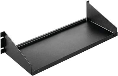 [ESH1915V] Estante para Rack 19 Pulgadas, Single-Sided Shelf, Capacidad de Carga 34 kg, Ventilado, Acero Dulce, Negro, 2U, Dimensiones 482x381x95 mm