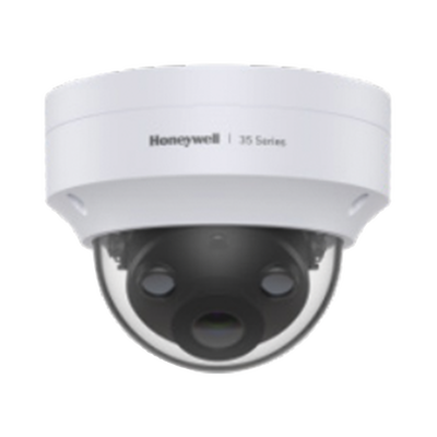 [HC35W45R3] Domo IP 5 Megapíxeles / Lente 2.8 mm / 40 mts IR / Ultra Baja Iluminación /  NDAA / ONVIF / IP67 / IK10 / IA (Filtro de Humanos y Vehiculos) / Conteo de Personas / Merodeo / H.265 / PoE / Alarmas I/O / Serie 35 / Honeywell Security