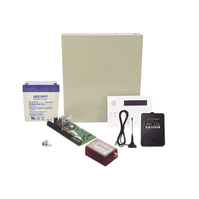 [VISTA48MN02/6160RF] (2 Años 4GLTEM/5G ILIMITADO INCLUIDO)  Kit Vista48LA con comunicador 4GLTEM/5G MN01, Teclado, Gabinete, Bateria y Transformador