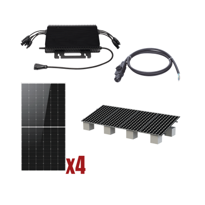 [HMS2000KIT1] Kit Solar Interconexion  / 2kW  220Vca / Microinversores HOYMILES / Montaje Incluido  