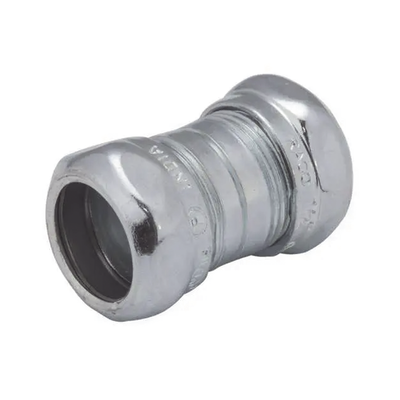 [HUB-2923] Cople Compresión de Acero Galvanizado para Pared Delgada de 3/4" .