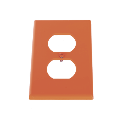 [HUB-P80R] Tapa para Contacto Dúplex Color naranja.