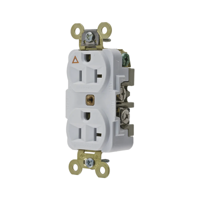[HUB-IG5362W] Contacto Dúplex Conexión a Tierra Aislada/ 20 A 125 V/ 2 polos 3 Hilos/ Color Blanco/ Nema 5- 20R/ Grado Industrial.