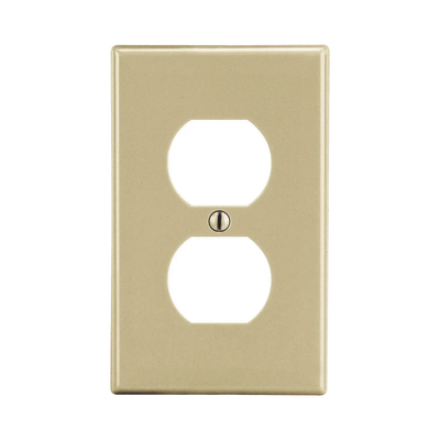 [HUB-P8I] Placa de Pared para Contacto Duplex Color Marfil.