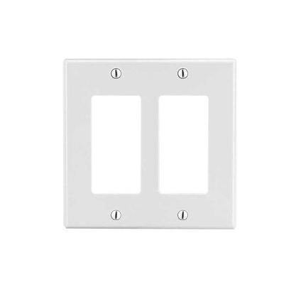 [HUB-P262W] Tapa para Caja Multigang / Contacto Doble / Color Blanco.