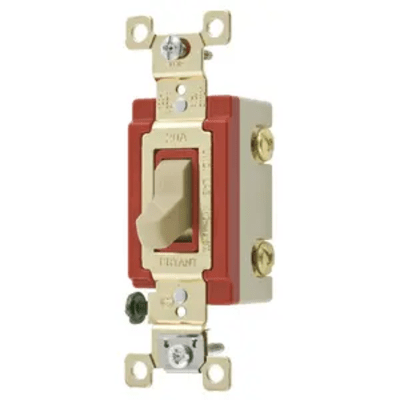 [HUB-4902I] Interruptor de Palanca 20 A 120-277 V CA/  Grado Industrial/ Color Marfil.