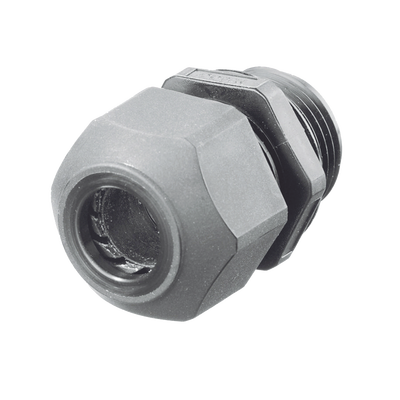 [HUB-SEC-50GA] Conector de Cable, Estilo Europeo, para Conductores de 0.17" a 0.45", para Conduit 1/2",  Color Gris.
