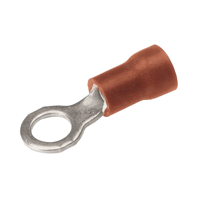[HUB-TP1-66] Zapata Terminal de Ojillo  para Tornillo 1/8 in (3 mm) calibre 22-16 AWG con aislamiento de vinilo.