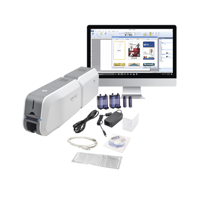 [SMART51L] Kit Impresora SMART51L / Con Laminador /DOBLE Lado/3 Años Garantia / Incluye 2 x  RibbonColor / 100 tarjetas PVC/ 1 Cinta de Limpieza/ Software
