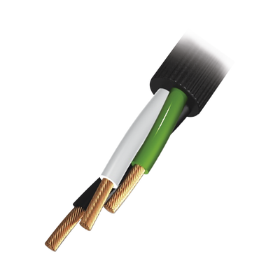 [RQ38/100M] Cable Eléctrico de Uso Rudo 3 Hilos Calibre 12 AWG, Hasta 600 V. Rollo de 100 m.