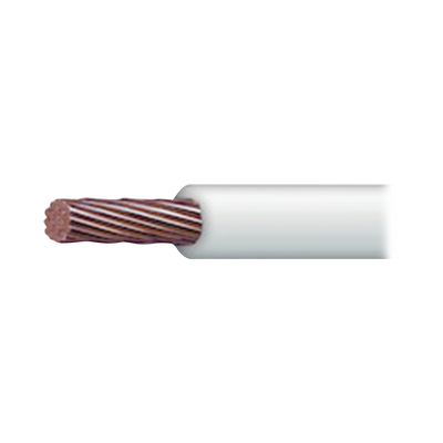 [SLY-296-WHT/100] Cable Eléctrico 8 awg  color blanco,Conductor de cobre suave cableado. Aislamiento de PVC, autoextinguible. BOBINA 100 MTS