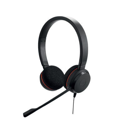 [EVOLVE-20-DUO-MS] Jabra Evolve 20 Duo con conexión USB, micrófono con cancelación de ruido de última generación, configuración Plug and Play, Certificación Microsoft Teams (4999-823-109)