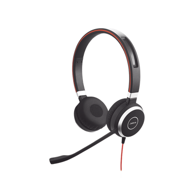 [EVOLVE-40-DUO-MS] Jabra Evolve 40 Duo con Conexión USB / 3.5 mm, indicador de ocupado y cancelación de ruido pasiva (6399-823-109)