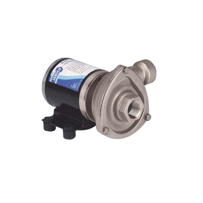 [50840-0012] Bomba centrifuga Cyclone de baja presión a 12 Vcd, caudal de hasta 29 GPM, presión máxima de 8.7 psi, en acero inoxidable.