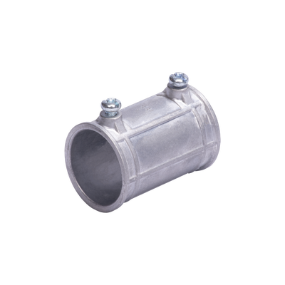 [JU-PD-100-COP] Cople 1" (25mm) Pared Delgada Con Tornillo (Tipo Americano) Galvanizado, Etiqueta Verde. 