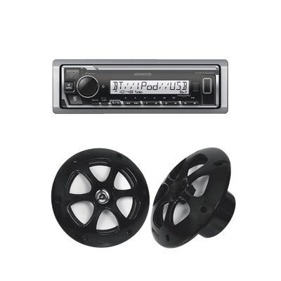 [KE/1613MRB] Kit de estéreo con Bluetooth KMR-M332BT | más Par de bocinas KFC-1613MRB