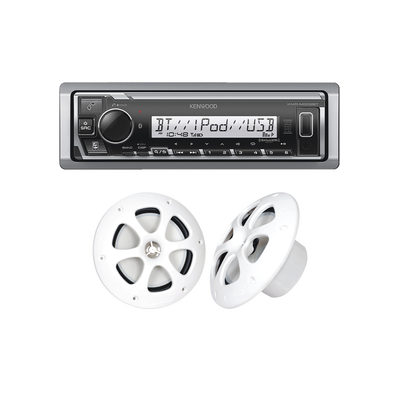 [KE/1613MRW] Kit de estéreo con Bluetooth KMR-M332BT |  más Par de bocinas KFC-1613MRW