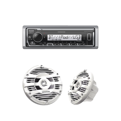 [KE/1653MRW] Kit de estéreo con Bluetooth KMR-M332BT | más Par de bocinas KFC-1653MRW